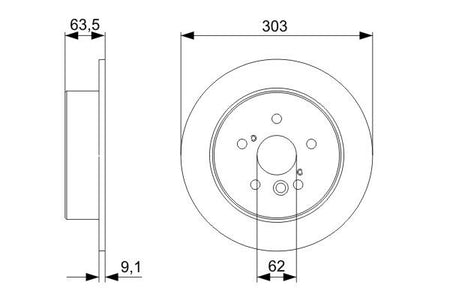 Bosch 0986479338 Brake Disc - 5