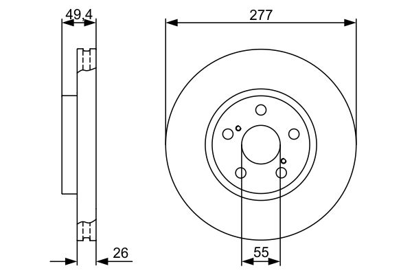 Bosch 0986479340 Brake Disc - 5