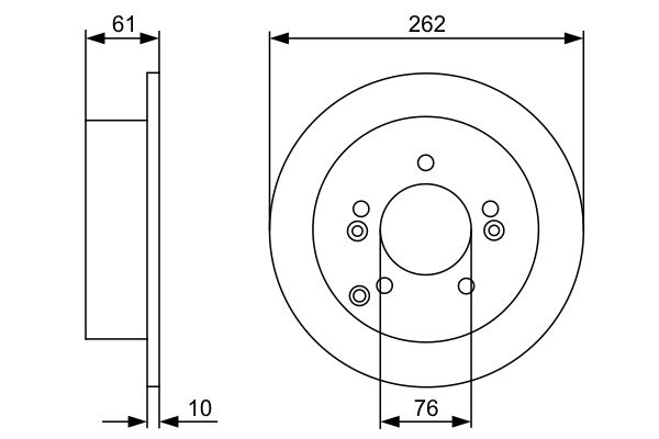 Bosch 0986479345 Brake Disc - 5