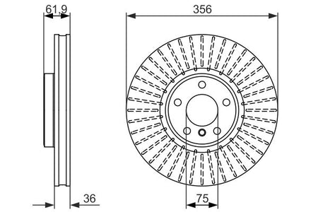 Bosch 0986479349 Brake Disc - 5