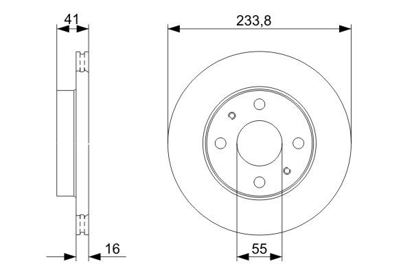 Bosch 0986479352 Brake Disc - 5