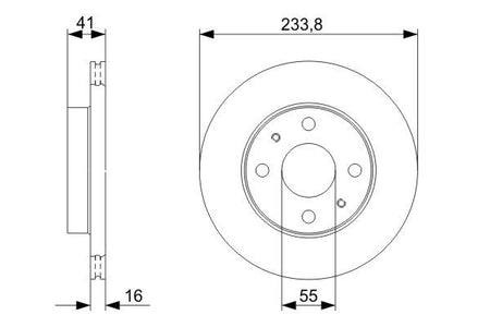 Bosch 0986479352 Brake Disc - 5