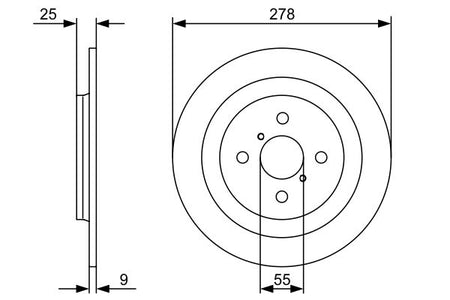 Bosch 0986479360 Brake Disc - 5