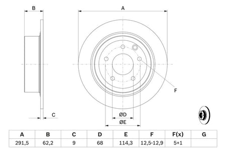 Bosch 0986479362 Brake Disc - 5