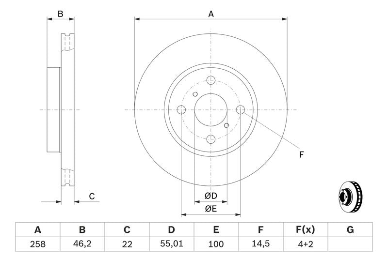 Bosch 0986479363 Brake Disc - 5