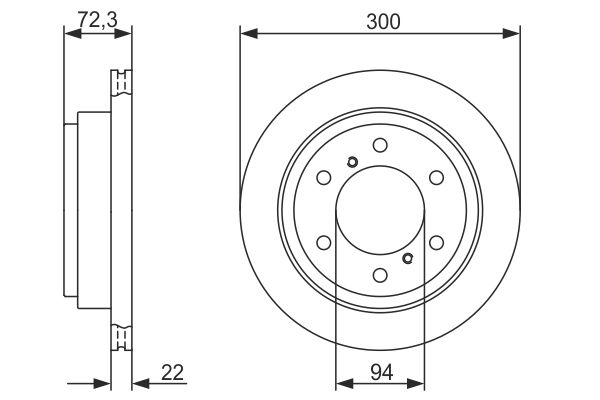 Bosch 0986479373 Brake Disc - 5