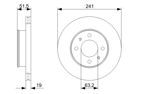 Bosch 0986479377 Brake Disc - 5