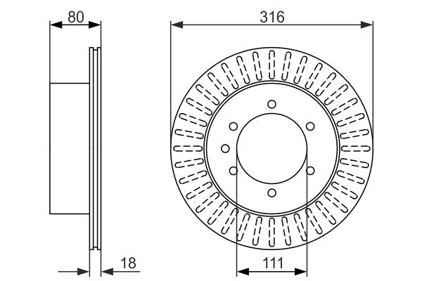Bosch 0986479385 Brake Disc - 5