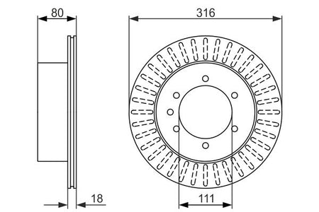 Bosch 0986479385 Brake Disc - 5