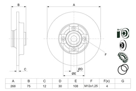 Bosch 0986479387 Brake Disc - 5