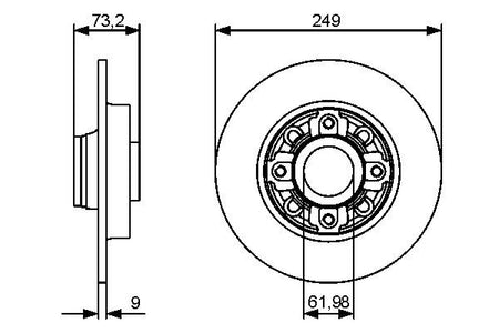 Bosch 0986479388 Brake Disc - 5