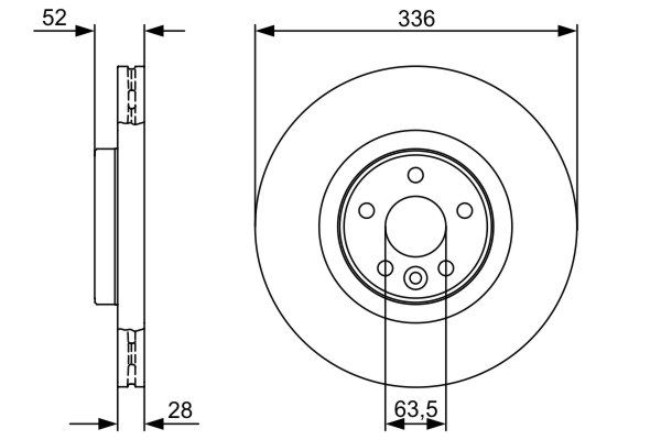 Bosch 0986479395 Brake Disc - 5