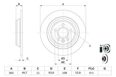 Bosch 0986479397 Brake Disc - 5