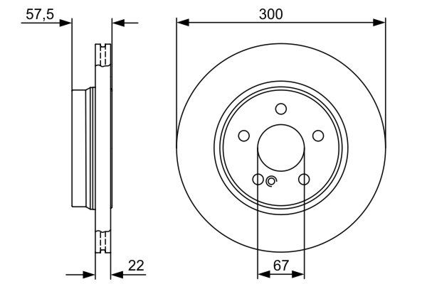 Bosch 0986479411 Brake Disc - 5