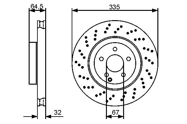 Bosch 0986479413 Brake Disc - 5
