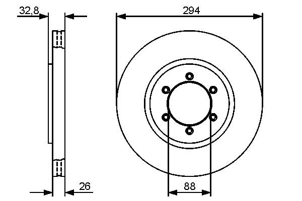 Bosch 0986479416 Brake Disc - 5