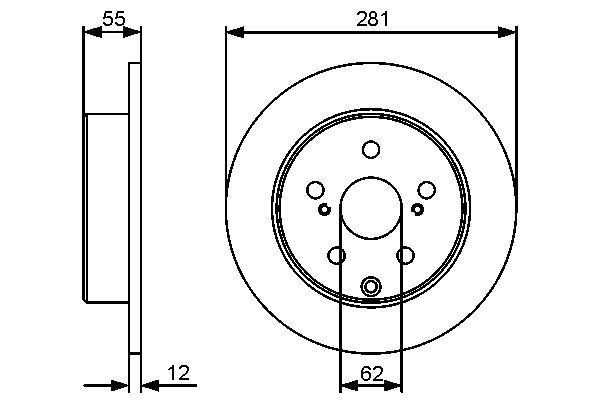 Bosch 0986479419 Brake Disc - 5