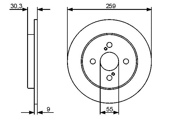 Bosch 0986479420 Brake Disc - 1