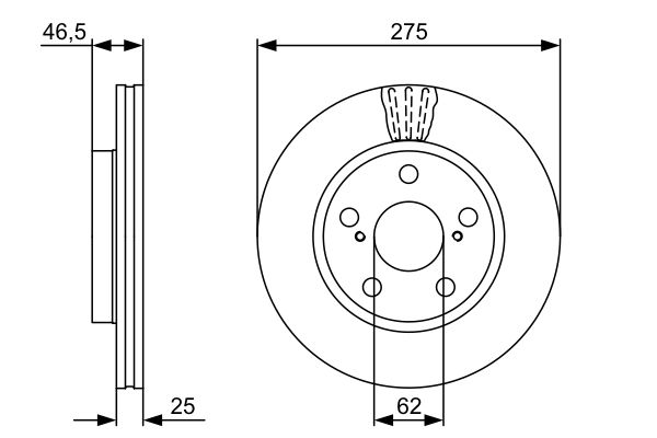 Bosch 0986479428 Brake Disc - 5