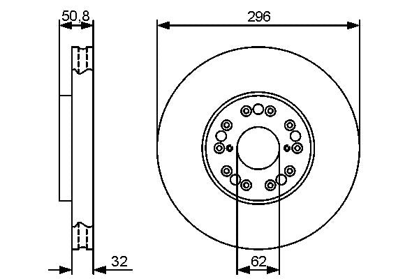 Bosch 0986479429 Brake Disc - 5