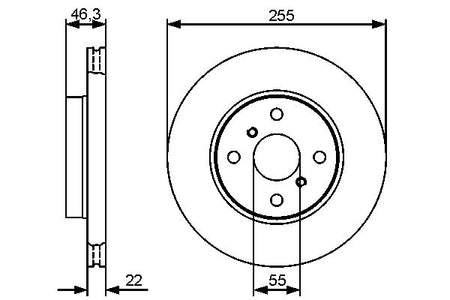 Bosch 0986479430 Brake Disc - 5