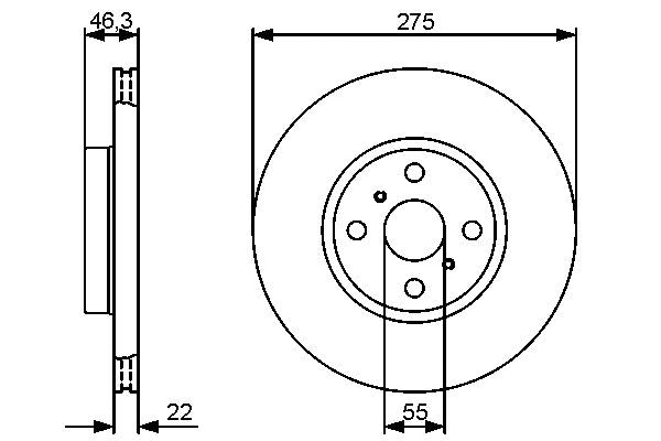 Bosch 0986479431 Brake Disc - 5