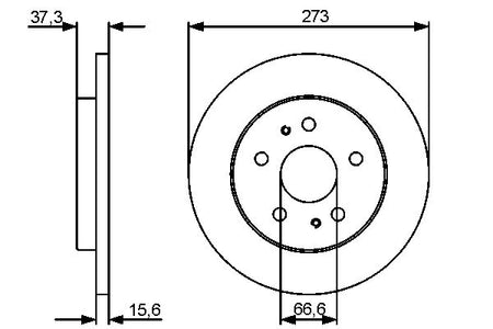 Bosch 0986479432 Brake Disc - 4