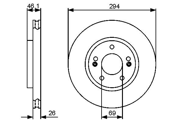 Bosch 0986479434 Brake Disc - 5
