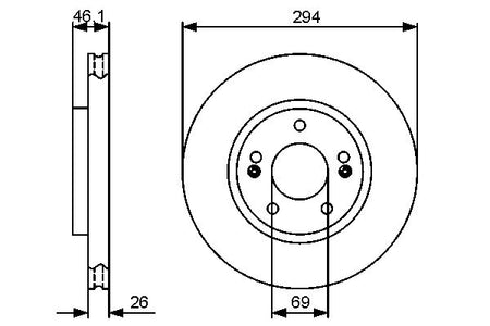 Bosch 0986479434 Brake Disc - 5
