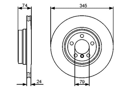 Bosch 0986479440 Brake Disc - 5