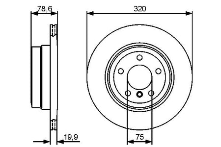 Bosch 0986479442 Brake Disc - 5