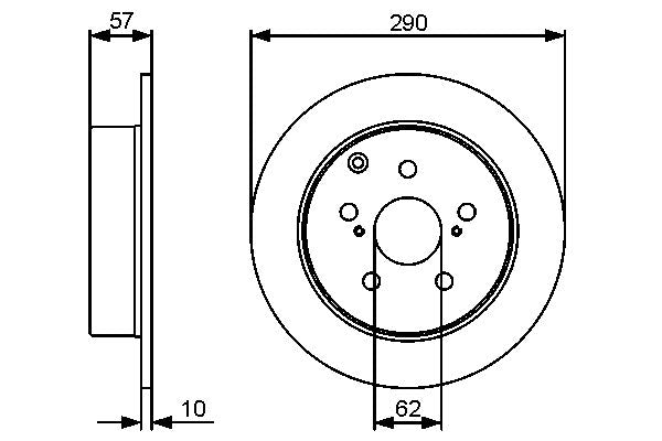Bosch 0986479448 Brake Disc - 5