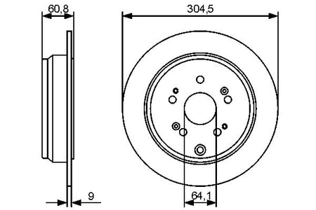 Bosch 0986479449 Brake Disc - 5