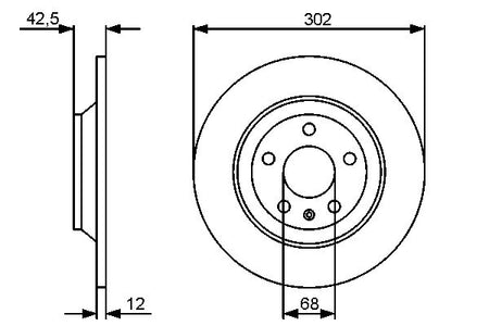 Bosch 0986479458 Brake Disc - 5