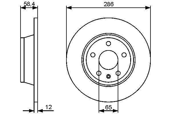 Bosch 0986479465 Brake Disc - 5