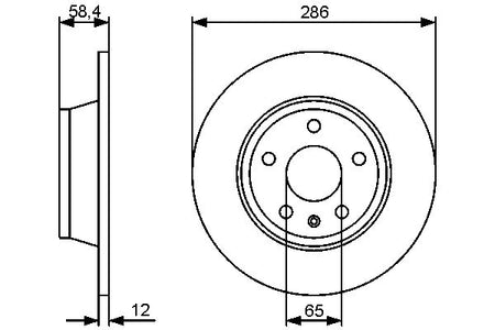 Bosch 0986479465 Brake Disc - 5