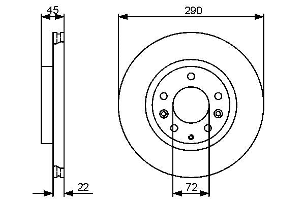 Bosch 0986479474 Brake Disc - 5