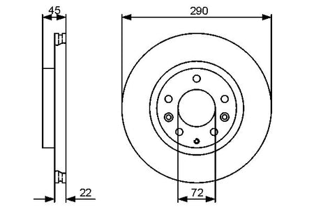 Bosch 0986479474 Brake Disc - 5