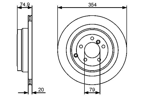 Bosch 0986479479 Brake Disc - 5