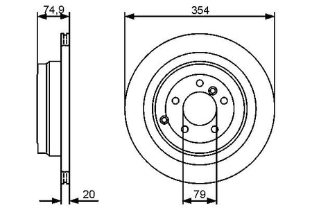 Bosch 0986479479 Brake Disc - 5