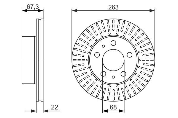 Bosch 0986479480 Brake Disc - 5