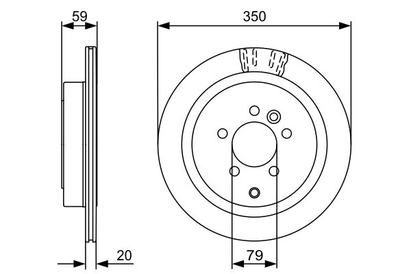 Bosch 0986479492 Brake Disc - 5