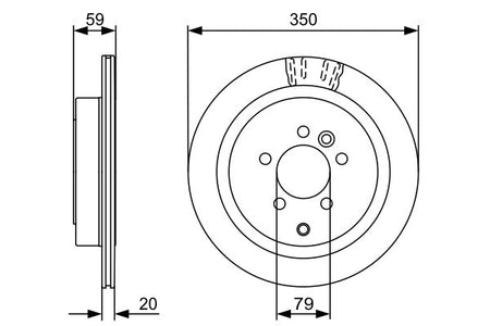 Bosch 0986479492 Brake Disc - 5