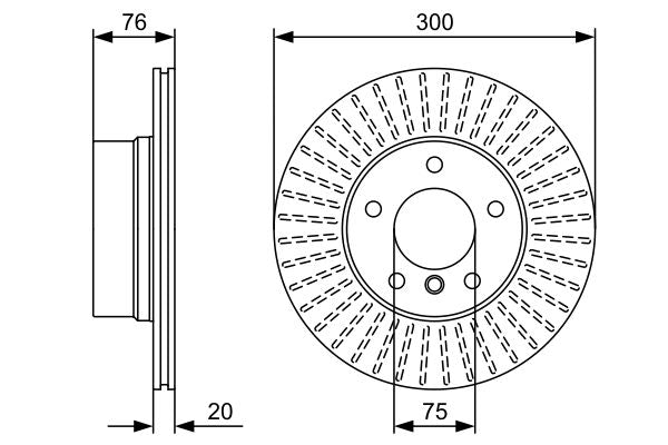 Bosch 0986479497 Brake Disc - 5