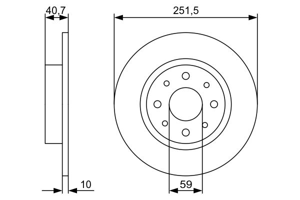 Bosch 0986479502 Brake Disc - 5