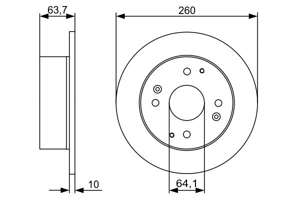Bosch 0986479504 Brake Disc - 5