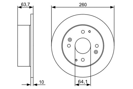Bosch 0986479504 Brake Disc - 5