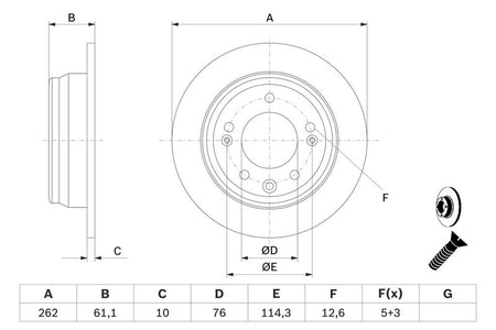 Bosch 0986479508 Brake Disc - 5