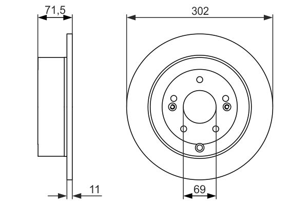 Bosch 0986479509 Brake Disc - 5