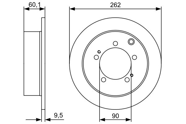Bosch 0986479512 Brake Disc - 5
